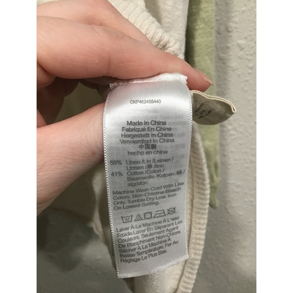 Madewell Palmdale Linen Blend Colorblock Stripe Sweater XS Coastal Indie Minimal - Picture 5 of 7